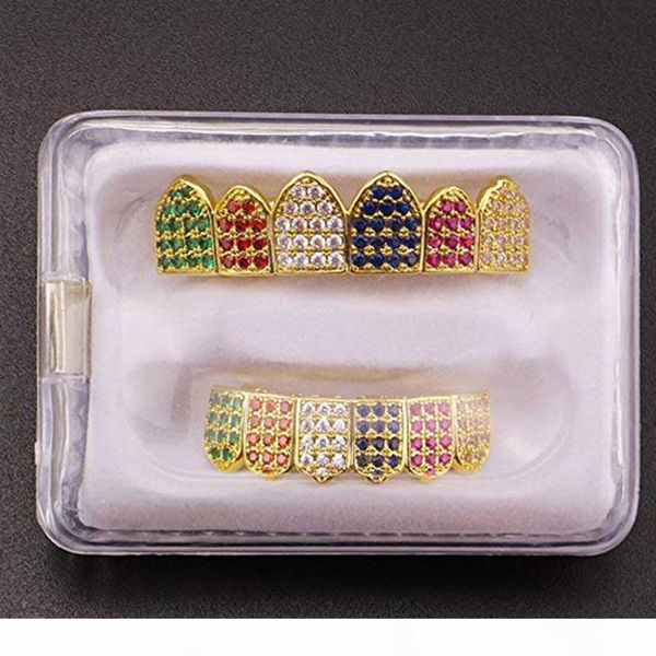 colorful grillz set gold plated cz crystal teeth dental grill bling gold teeth grillz bottom grills, Black
colorful grillz set gold plated cz crystal teeth dental grill bling gold teeth grillz bottom grills, Black