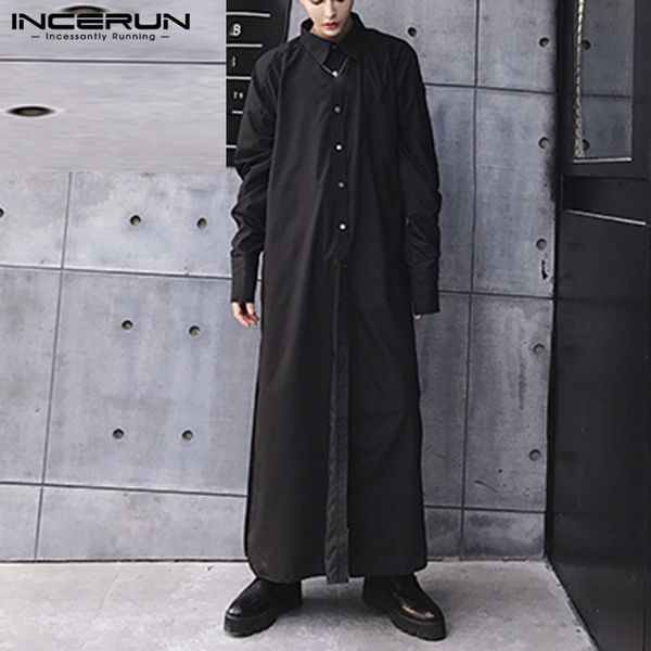 incerun long sleeve mens long shirt dress lapel muslim kaftan solid streetwear loose style 2020 split hem shirts men, White;black
incerun long sleeve mens long shirt dress lapel muslim kaftan solid streetwear loose style 2020 split hem shirts men, White;black