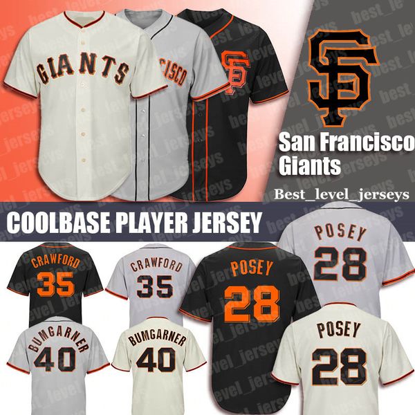 San Francisco Jerseys Giants 28 Posey Jersey 40 Madison Bumgarner Jersey 22 Will Clark 35 Brandon Crawford Coolbase Jersey
San Francisco Jerseys Giants 28 Posey Jersey 40 Madison Bumgarner Jersey 22 Will Clark 35 Brandon Crawford Coolbase Jersey