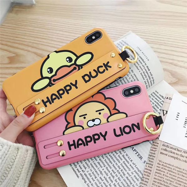 one piece luxury phone case for iphone 6 7 8plus xr xsmax lovely duck and lion designer phone case back cover with wristband
one piece luxury phone case for iphone 6 7 8plus xr xsmax lovely duck and lion designer phone case back cover with wristband