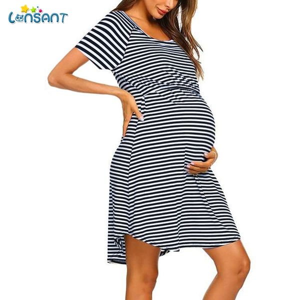 lonsant материнства платья беременная женщина одежда женщины с коротким рукавом кормящих грудью платье полоса платья материнства плюс, White
lonsant материнства платья беременная женщина одежда женщины с коротким рукавом кормящих грудью платье полоса платья материнства плюс, White