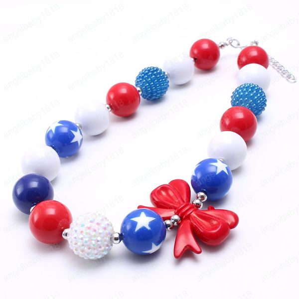 fashion baby kids diy jewelry 4th of july usa style chunky bubblgum necklace girls bowknot beads necklace choker gift, Red;brown
fashion baby kids diy jewelry 4th of july usa style chunky bubblgum necklace girls bowknot beads necklace choker gift, Red;brown