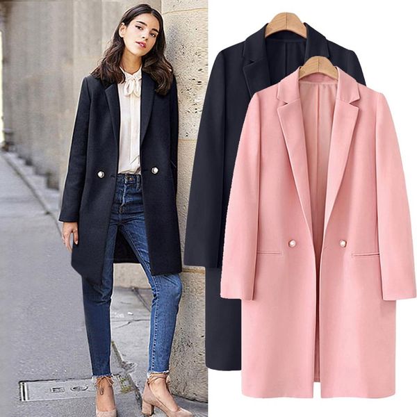 2019 coat women wool plus size winter vintage solid lapel pearl button coat cashmere woolen winter abrigos mujer invierno, Black
2019 coat women wool plus size winter vintage solid lapel pearl button coat cashmere woolen winter abrigos mujer invierno, Black
