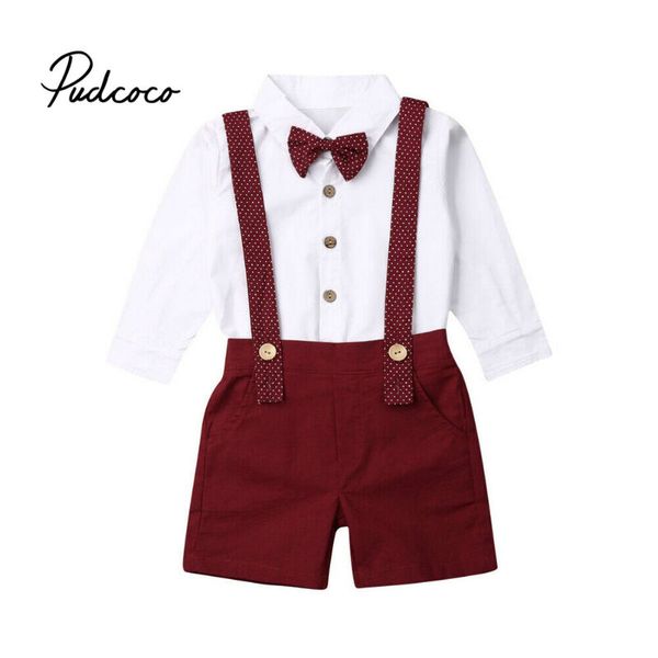 3шт новорожденных малышей baby boy gentleman outfit с длинным рукавом платье рубашка + подтяжк комбинезоны + легкий костюм с шортами bow tie, White
3шт новорожденных малышей baby boy gentleman outfit с длинным рукавом платье рубашка + подтяжк комбинезоны + легкий костюм с шортами bow tie, White