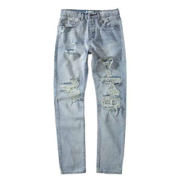 denim blue ripped straight jeans mens clothing slim fit holes zipper pencil pants fashion males jeans
denim blue ripped straight jeans mens clothing slim fit holes zipper pencil pants fashion males jeans
