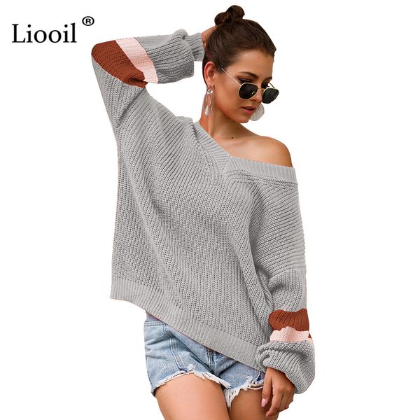 liooil color block jumper women knitted loose sweater autumn 2019 pullover batwing long sleeve knit v neck winter sweaters, White;black
liooil color block jumper women knitted loose sweater autumn 2019 pullover batwing long sleeve knit v neck winter sweaters, White;black