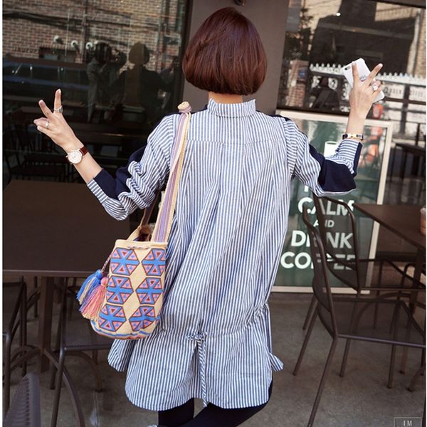 pregnant women's autumn new fashion sweater pregnant women striped long sweater pregnant women stitching long t-shirt, White
pregnant women's autumn new fashion sweater pregnant women striped long sweater pregnant women stitching long t-shirt, White