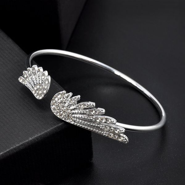 women charm bracelets sterling silver angel wings open bangles bling diamond bracelets, Golden;silver
women charm bracelets sterling silver angel wings open bangles bling diamond bracelets, Golden;silver