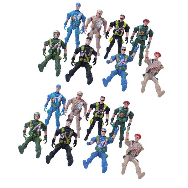 plastic 9cm special force action figure army soldiers toy - pack of 20