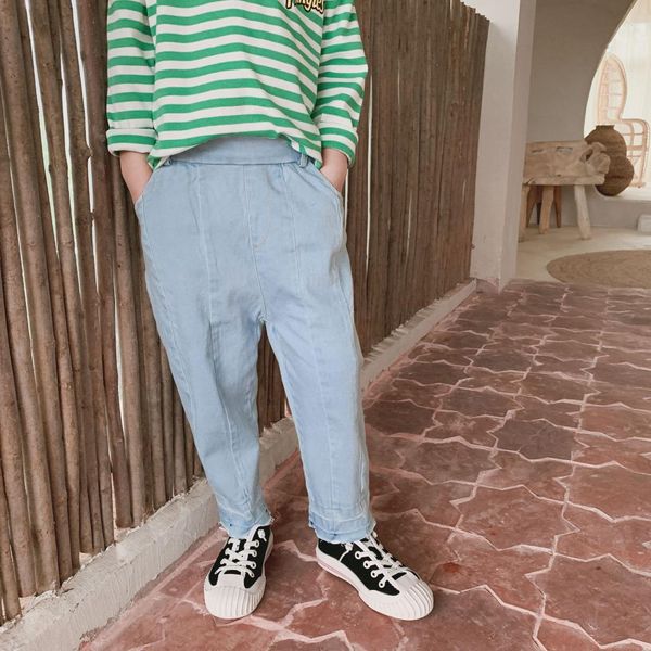 осень корейский стиль мальчики мода светлый цвет джинсовые брюки репа девушки лоскутное все матч джинсы, Blue 
осень корейский стиль мальчики мода светлый цвет джинсовые брюки репа девушки лоскутное все матч джинсы, Blue