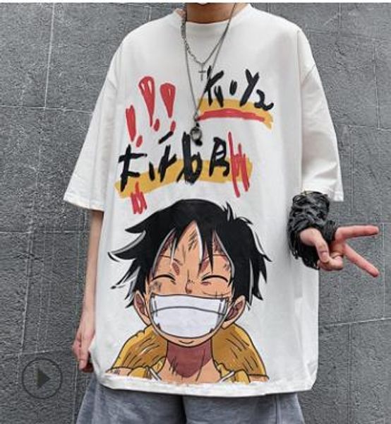 2020 one piece серии summer hip hop мультфильм печати top сыпучие trend с коротким рукавом футболки мужчин, White;black
2020 one piece серии summer hip hop мультфильм печати top сыпучие trend с коротким рукавом футболки мужчин, White;black