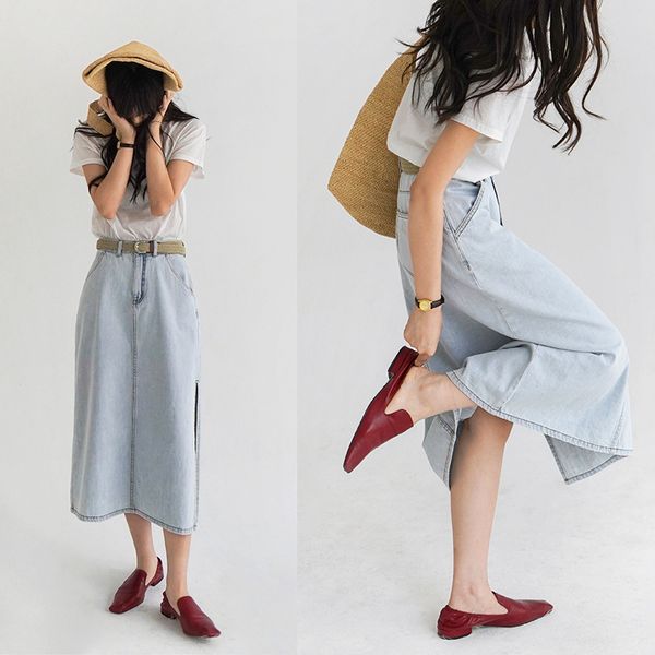 skirts side open fork denim female summer 2021a mid-long high waist slim skirt, Black
skirts side open fork denim female summer 2021a mid-long high waist slim skirt, Black
