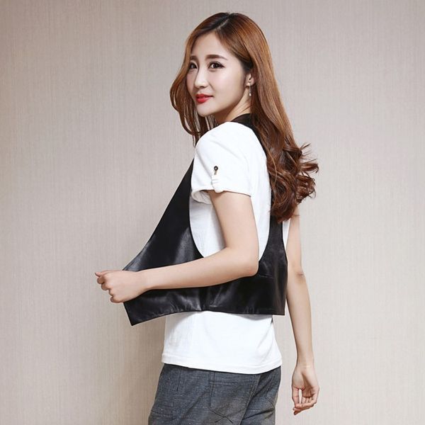 spring autumn real leather vest female style v-neck black sleeveless jacket fashion 2020 women short waistcoat streetwear, Black;white
spring autumn real leather vest female style v-neck black sleeveless jacket fashion 2020 women short waistcoat streetwear, Black;white