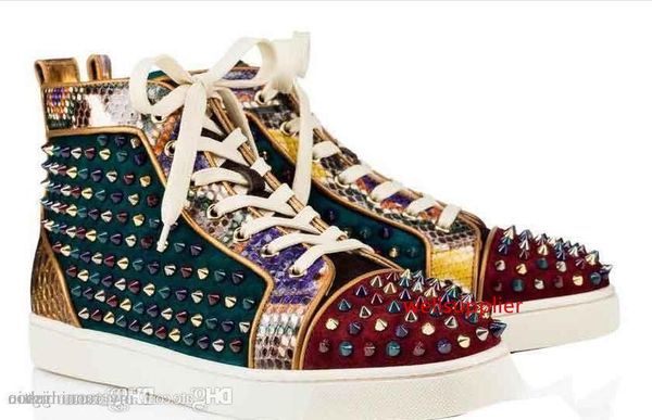 mutil spikes hi top шипованные шипы повседневные квартиры красное дно роскошные туфли новые для мужчин и женщин партия дизайнерские кроссовк
mutil spikes hi top шипованные шипы повседневные квартиры красное дно роскошные туфли новые для мужчин и женщин партия дизайнерские кроссовк
