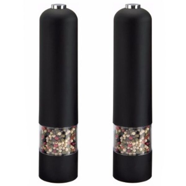 2 pcs electric salt spice herb pepper mills grinder salt and pepper grinders electric pepper mill kitchen cooking tools accessor
2 pcs electric salt spice herb pepper mills grinder salt and pepper grinders electric pepper mill kitchen cooking tools accessor