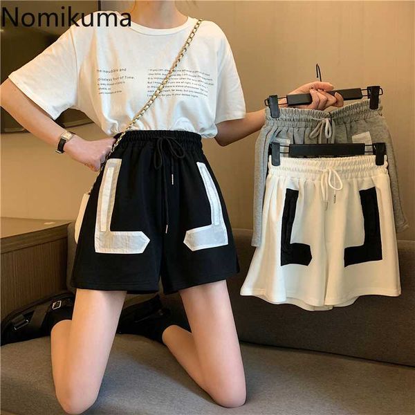nomikuma summer korean causal women shorts lace up stretch high waist appliques bottoms 2020 new wide leg short feminimos 6a552, White;black
nomikuma summer korean causal women shorts lace up stretch high waist appliques bottoms 2020 new wide leg short feminimos 6a552, White;black