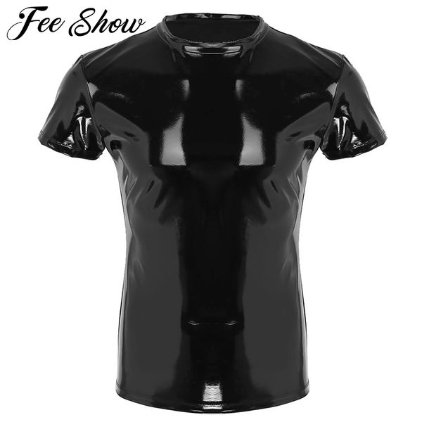 pu leather t shirts men fitness gay t-shirt tees mens stage performance costume o-neck men muscle tight t-shirt, White;black
pu leather t shirts men fitness gay t-shirt tees mens stage performance costume o-neck men muscle tight t-shirt, White;black