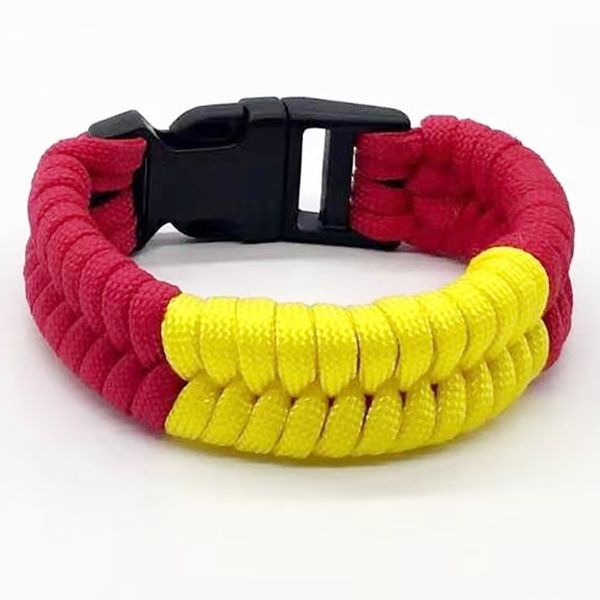 10pc 2019 new spain flag charm paracord survival bracelet sports red yellow bracelets & bangles for men women jewelry, Golden;silver
10pc 2019 new spain flag charm paracord survival bracelet sports red yellow bracelets & bangles for men women jewelry, Golden;silver