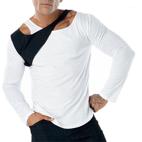 designer tshirts panelled casual slim solid color long sleeved crew neck t shirts fashion mens tees fake two mens, White;black
designer tshirts panelled casual slim solid color long sleeved crew neck t shirts fashion mens tees fake two mens, White;black
