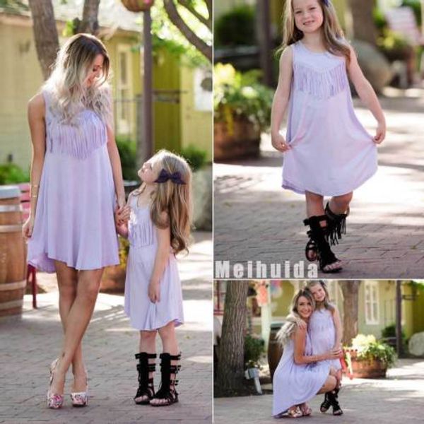 2018 New Summer Family Clothes Mother Daughter Purple Tassel Dress Sleeveless Holiday Beach Sundress Women Kids Girls Long Dress
2018 New Summer Family Clothes Mother Daughter Purple Tassel Dress Sleeveless Holiday Beach Sundress Women Kids Girls Long Dress