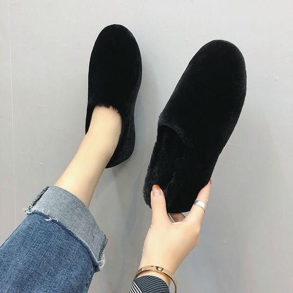 eoeodoit fur bread shoes women autumn winter flat heel round toe slip on casual house outside flats loafers anti skid sole, Black
eoeodoit fur bread shoes women autumn winter flat heel round toe slip on casual house outside flats loafers anti skid sole, Black