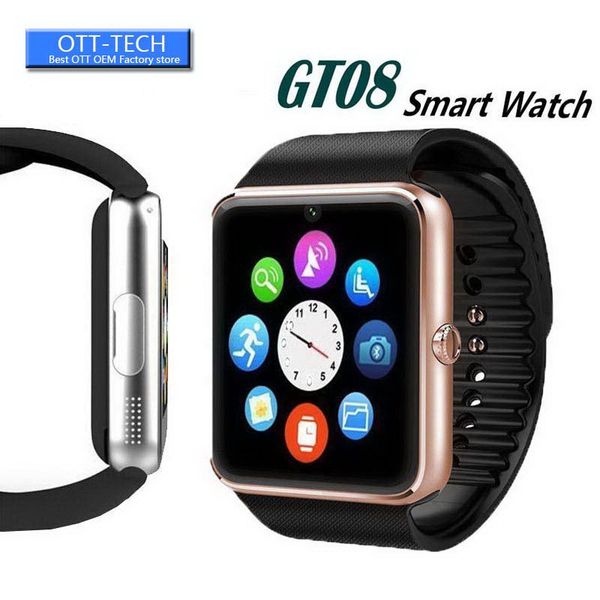GT08 SmartWatch с гнездом для SIM-карты Android Smart Watch для Samsung и IOS Apple, iPhone смартфон Bluetooth брасл
GT08 SmartWatch с гнездом для SIM-карты Android Smart Watch для Samsung и IOS Apple, iPhone смартфон Bluetooth брасл