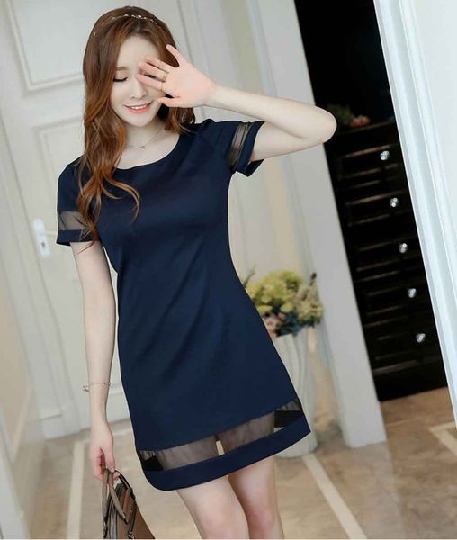 2019 spring and summer new women's korean fashion slim temperament stitching bottoming skirt dress female skirt, Black;gray
2019 spring and summer new women's korean fashion slim temperament stitching bottoming skirt dress female skirt, Black;gray