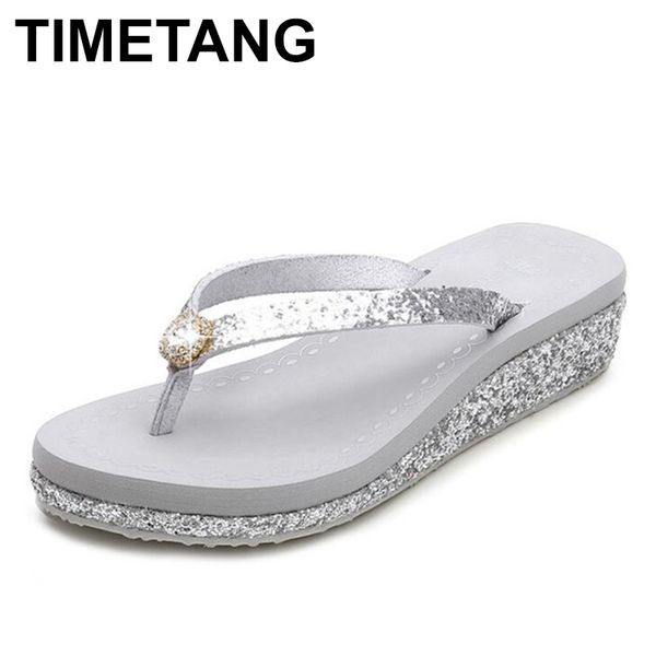 timetang new 2020summer platform shoes woman medium heels platform bling casual flip flops beach slippers woman, Black
timetang new 2020summer platform shoes woman medium heels platform bling casual flip flops beach slippers woman, Black