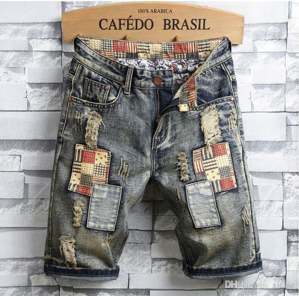 unique mens ripped denim shorts vintage fashion designer washed knee length jeans 2019 summer hip hop short pants trousers 773, Blue
unique mens ripped denim shorts vintage fashion designer washed knee length jeans 2019 summer hip hop short pants trousers 773, Blue