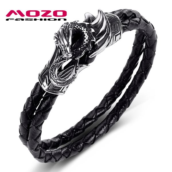 fashion male jewelry black double layer leather bracelet stainless steel punk dragon wings bangle gift for man ps1049, Golden;silver
fashion male jewelry black double layer leather bracelet stainless steel punk dragon wings bangle gift for man ps1049, Golden;silver