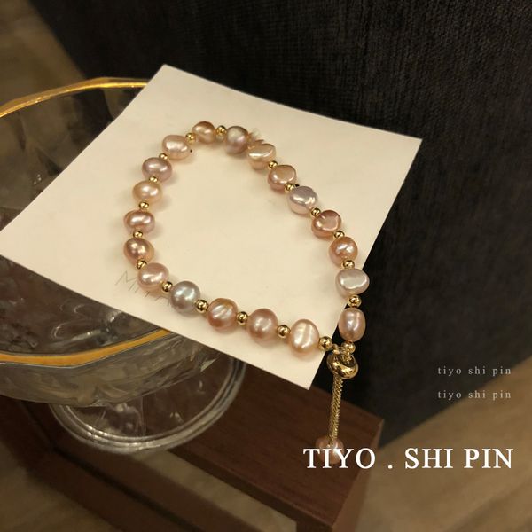 link, chain freshwater pearl bracelet ins small crowd design pull adjustable bead string beads texture hand korean version o, Black
link, chain freshwater pearl bracelet ins small crowd design pull adjustable bead string beads texture hand korean version o, Black
