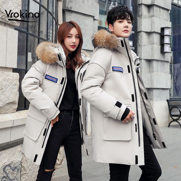 2019 new men and women listed winter plus velvet warm hooded men's down jacket fashion duck down male s-4xl, Black
2019 new men and women listed winter plus velvet warm hooded men's down jacket fashion duck down male s-4xl, Black