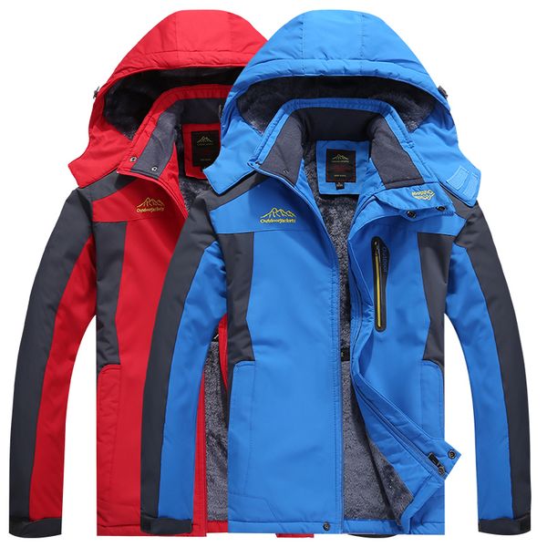 befusy plus size m-9xl winter camping hiking jackets men waterproof outdoor sports coat trekking ski inner fleece windbreaker, Blue;black
befusy plus size m-9xl winter camping hiking jackets men waterproof outdoor sports coat trekking ski inner fleece windbreaker, Blue;black
