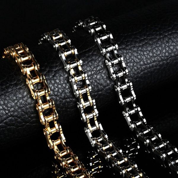 new fashion stainless steel bracelet men women silver/gold/black locomotive chain rock punk bracelets bangles
new fashion stainless steel bracelet men women silver/gold/black locomotive chain rock punk bracelets bangles
