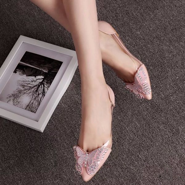 2018 rhinestone ballet flat shoes women spring autumn butterfly pointed toe wedding shoes loafers size 39, Black
2018 rhinestone ballet flat shoes women spring autumn butterfly pointed toe wedding shoes loafers size 39, Black