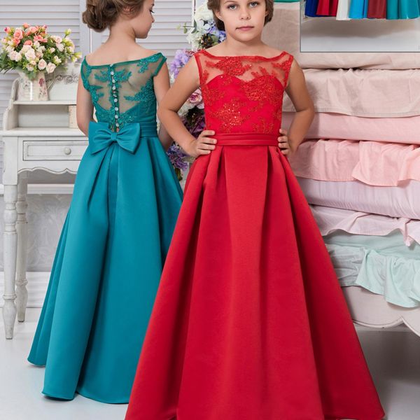 satin green flower girls dresses sheer jewel neck sleeveless girls pageant gowns bow sashes floor length kids formal wear for party wedding, White;blue
satin green flower girls dresses sheer jewel neck sleeveless girls pageant gowns bow sashes floor length kids formal wear for party wedding, White;blue