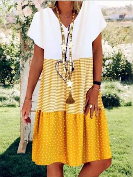 casual dresses women 2021 loose vintage ruffles strip bedress large big printed patchwork summer boho party beach plus size, Black;gray
casual dresses women 2021 loose vintage ruffles strip bedress large big printed patchwork summer boho party beach plus size, Black;gray