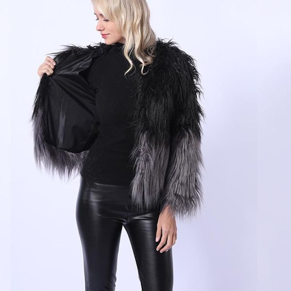 women faux fur jacket autumn winter warm thick outerwear teddy coat overcoat casual fur jacket long sleeve ladies plush coat top, Black 
women faux fur jacket autumn winter warm thick outerwear teddy coat overcoat casual fur jacket long sleeve ladies plush coat top, Black