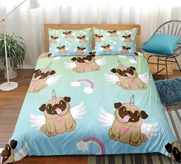 rainbow pug bedding set fashion unicorn dog duvet cover 3pcs blue for girls quilt cover set cartoon pattern home textiles
rainbow pug bedding set fashion unicorn dog duvet cover 3pcs blue for girls quilt cover set cartoon pattern home textiles