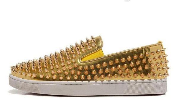 studded spikes casual flats red bottom luxury shoes 2017 new for men and women party designer sneakers lovers genuine leather l14, Black
studded spikes casual flats red bottom luxury shoes 2017 new for men and women party designer sneakers lovers genuine leather l14, Black