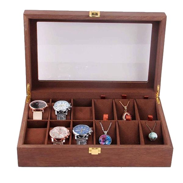 grids retro wooden watch display case durable packaging holder jewelry collection storage watch organizer box casket, Black;blue
grids retro wooden watch display case durable packaging holder jewelry collection storage watch organizer box casket, Black;blue