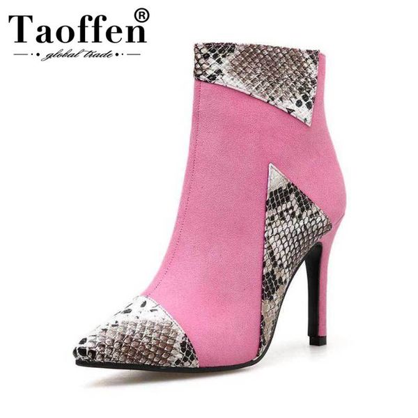taoffen colorful pink office lady snakeskin pattern ankle boots winter autumn zipper short boots fashion style size 35-40, Black
taoffen colorful pink office lady snakeskin pattern ankle boots winter autumn zipper short boots fashion style size 35-40, Black