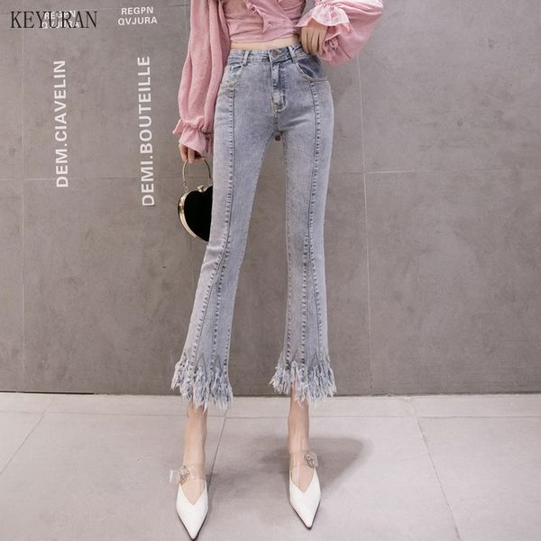 women's jeans tassel high waist woman skinny elasticity flare irregular casual plus size pants denim fashion trousers femme, Blue
women's jeans tassel high waist woman skinny elasticity flare irregular casual plus size pants denim fashion trousers femme, Blue
