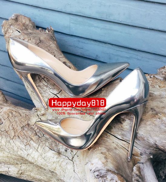 fashion women pumps silver patent leather pointed toe high heels sandals shoes boots high heels for women, Black
fashion women pumps silver patent leather pointed toe high heels sandals shoes boots high heels for women, Black
