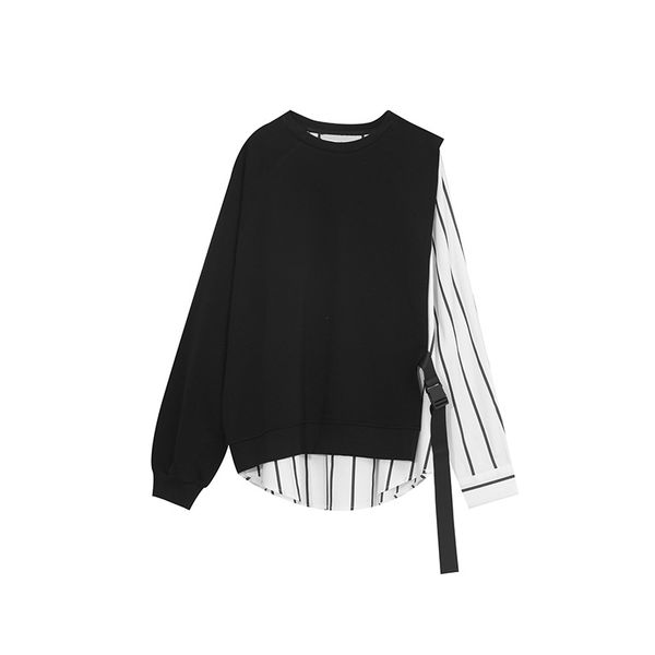 men stripe splice pullover sweatshirt male women couple streetwear hip hop loose hoodie sweatshirt black white
men stripe splice pullover sweatshirt male women couple streetwear hip hop loose hoodie sweatshirt black white
