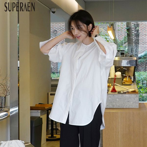 superaen 2020 spring shirt women new korean style cotton fashion casual ladies blouses and round neck long-sleeve shirts, White
superaen 2020 spring shirt women new korean style cotton fashion casual ladies blouses and round neck long-sleeve shirts, White