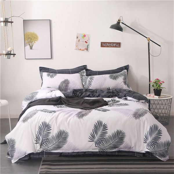 modern style black leaves pattern 4pcs bedding set king size linens duvet covers pillowcases brief bed covers bed sheet
modern style black leaves pattern 4pcs bedding set king size linens duvet covers pillowcases brief bed covers bed sheet