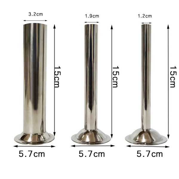 length 15cm base diameter 5.7cm food grade sausage stuffer filling tubes funnels nozzles parts filler tube 1.2/1.9/2.2/3.2cm
length 15cm base diameter 5.7cm food grade sausage stuffer filling tubes funnels nozzles parts filler tube 1.2/1.9/2.2/3.2cm