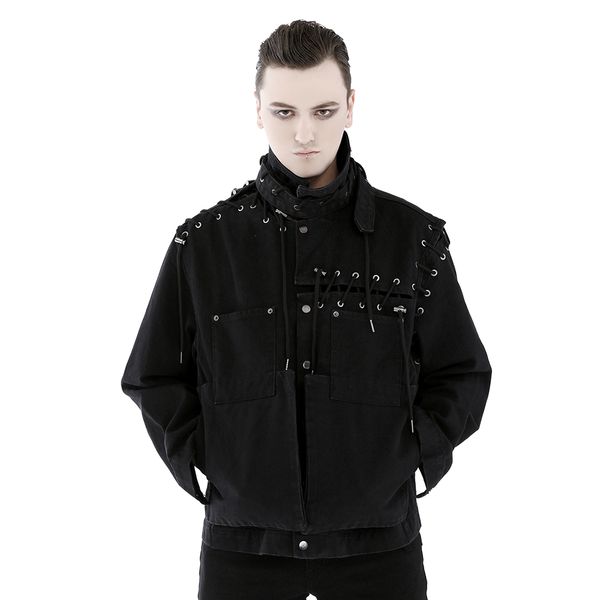 punk men tassels casual jacket lapel neck loose cross straps asymmetric black jacket long sleeve coat, Black;white
punk men tassels casual jacket lapel neck loose cross straps asymmetric black jacket long sleeve coat, Black;white