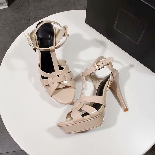 classic high heelstribute sandals patent/soft open toe leather platform sandals luxury designer woman shoes metal buckle for dress shoes, Black
classic high heelstribute sandals patent/soft open toe leather platform sandals luxury designer woman shoes metal buckle for dress shoes, Black